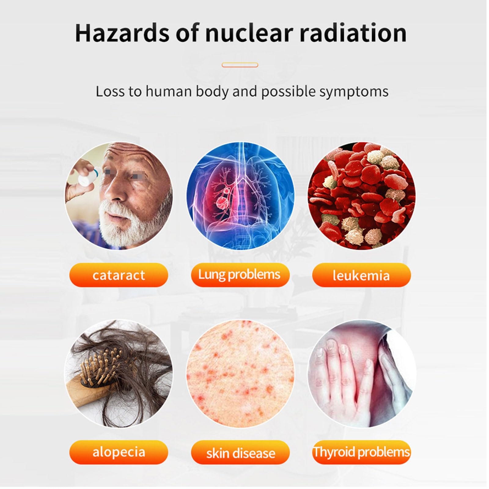 JITEM Geiger Contador Detector de radiación nuclear Dosímetro de radiación personal con alarma de luz de sonido portátil de alta precisión Beta Gamma Radiación Monitor Medidor