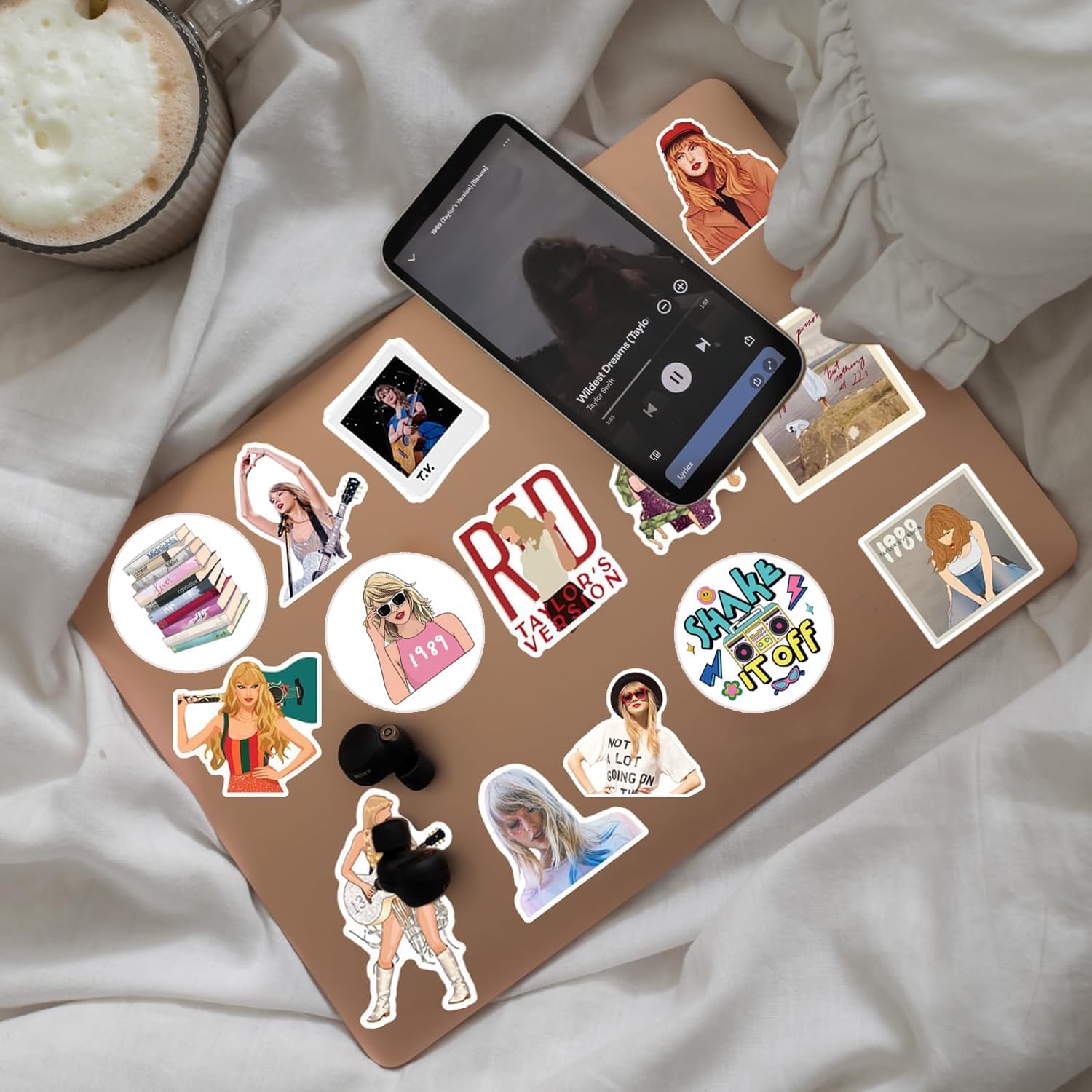 Music Singer Stickers Roll 500Pcs - 2026 8 Design Popular Singer in My Era Tour Albums Easy Stick & Removeable for Fans Lover Scarpbook Window Tumblers Water Bottles Teens