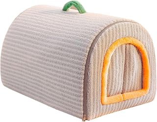Large Pet House Cozy Dog Cave with Handle, Non-Slip Puppy Tent Cat Cave Bed with Warm Cushion, Foldable Calming Pet Bed for Large Medium Small Dog (60 x 42 x 38 cm, Style1)