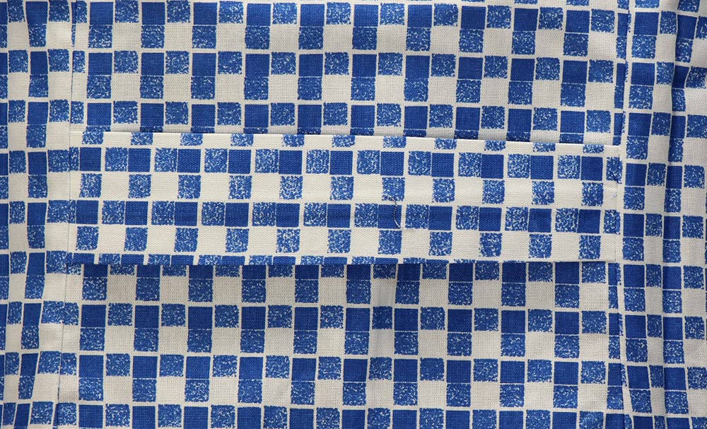 Schuerzenfabrik Reißverschlusskittel RV Kittel Hauskleid Schürze, Farbe:blau, Größe:36