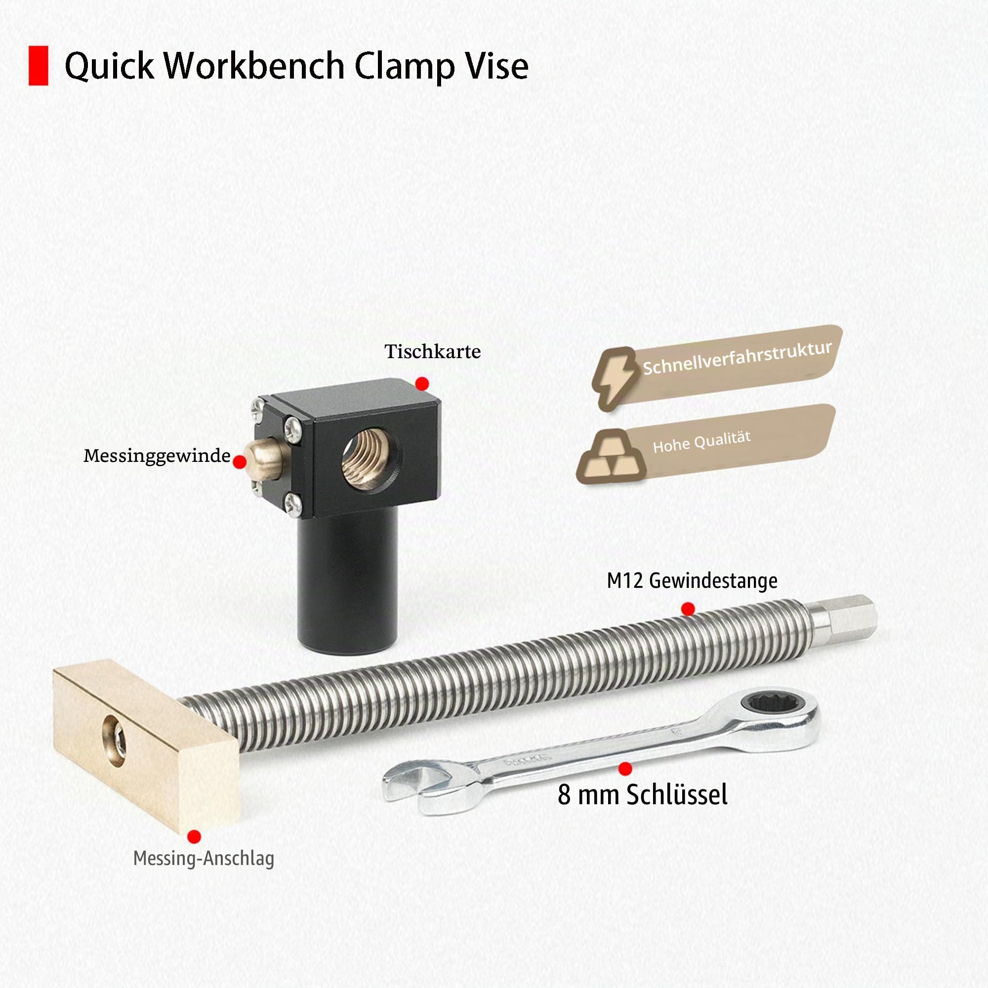 2 Stück Tisch-Werkbank-Klemmen für 20 mm Loch, DIY-Positionierung, Holzbearbeitung, verstellbare Schreibtisch-Clips, Befestigung, Schraubstockbänke, Tischlerwerkzeug