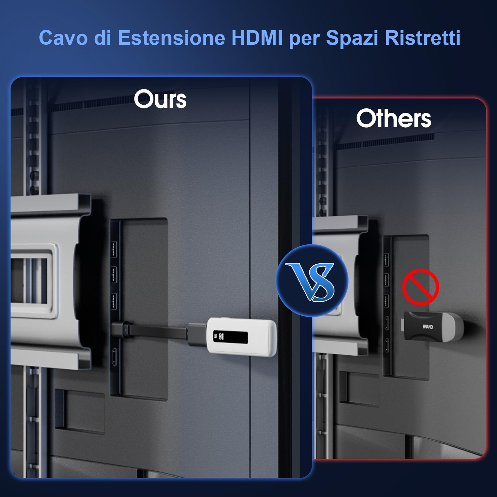 ICZI HDMI Wireless Trasmettitore e Ricevitore HDMI Senza Fili Doppia Banda 2.4/5GHz 164FT/50M con LED per Streaming Video Audio File da Laptop, PC a HDTV, Proiettore, Monitor