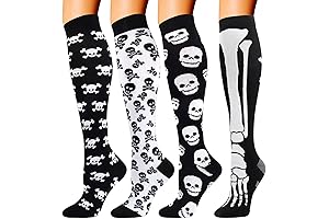 4 Pairs Gothic Compression Socks for Women