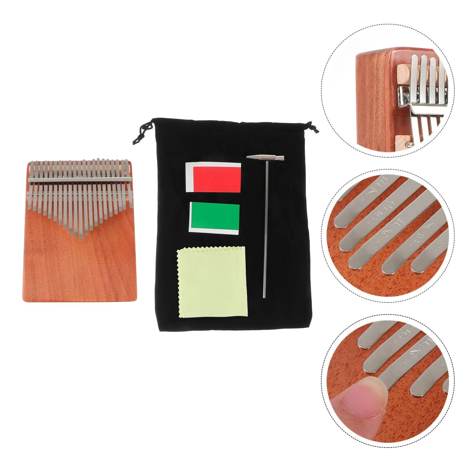 1 Przenośny Zestaw Kalimba 21 Nutowy Z Pianinem Kciukowym Drewniany Kalimba