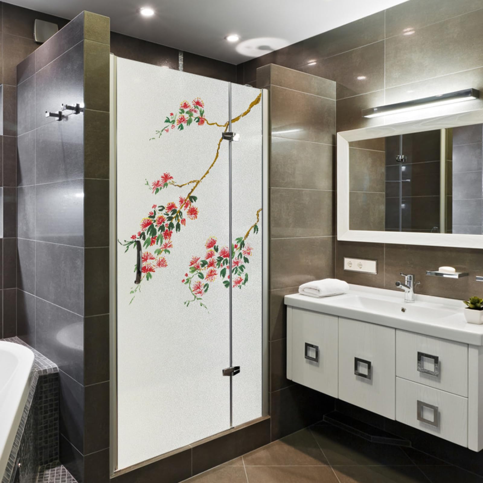 window film, Blackout Self-Adhesive,Opaque Film for Bathroom,Static Outdoor(60x116cm/3pcs)