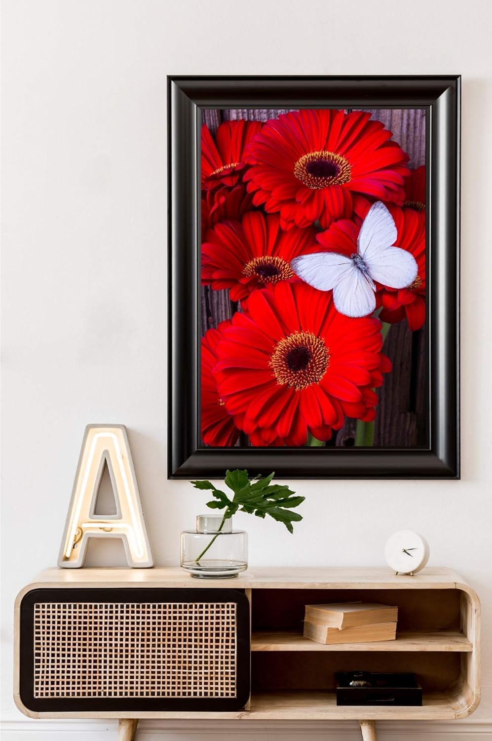 Diamond Painting Kit For Adults With Wooden Frame | 12x16 Inch Floral Round Drill Art