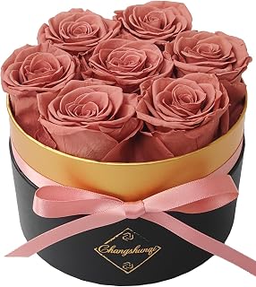 Changshunqi Forever Flowers, Preserved Real Rose in Box Preserved Flowers for Delivery, Eternal Rose Flower Last 2-3 Years, Anniversary Roses Forever Birthday Gifts for Women Mothers, Wife, Her, Mom