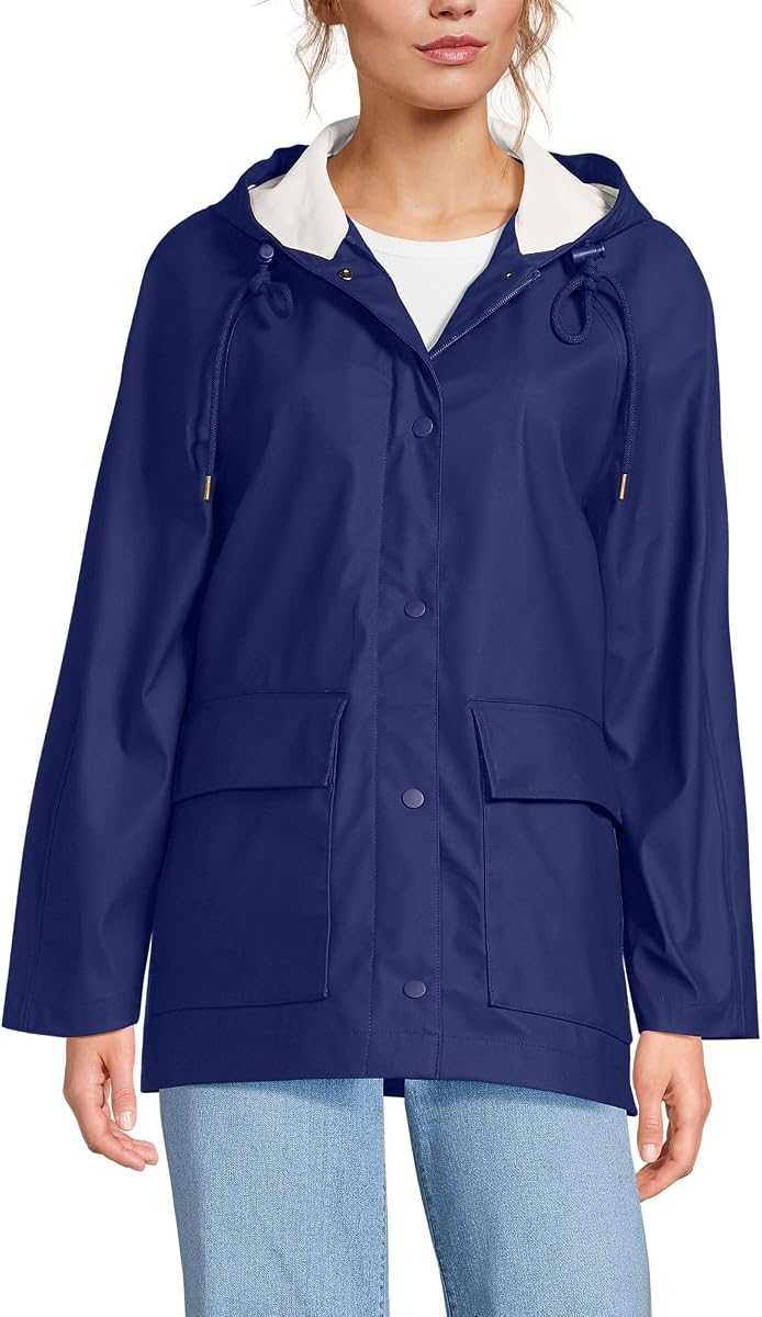Lands' End Women's Squall A-line Slicker Raincoat