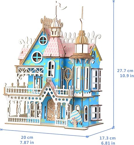 Miniatura 2 de Rompecabezas 3D de casa de muñecas para niños, rompecabezas 3D de casa de muñecas para niñas, juguetes educativos de papel para juegos, Navidad,