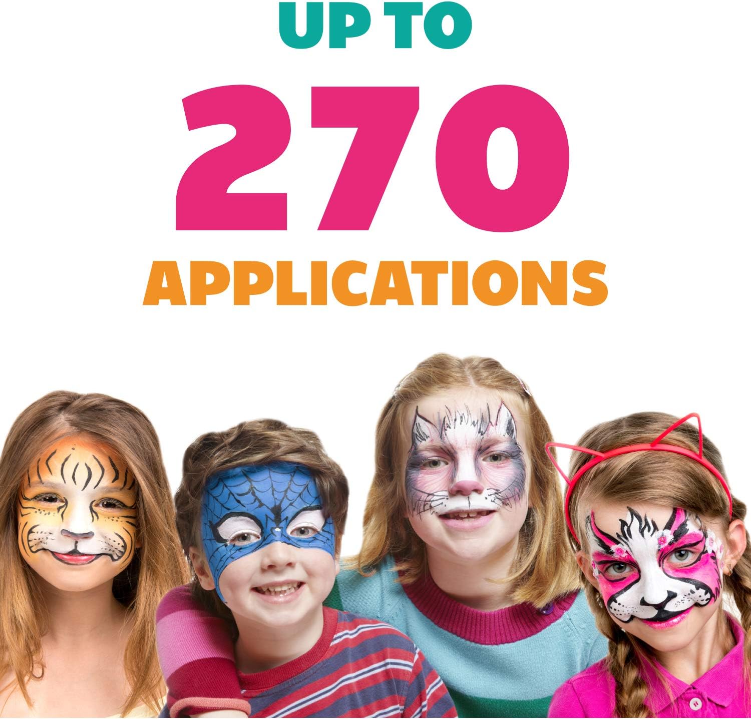 Kraze FX Face Paint Palette Set Of 2 - Fundamentals & Splash, Value Pack of 12 Basic Solid Colors & 6 Fun Split Cakes Palette with Brushes, Professional Face Painting Starter Kit