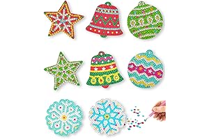 DIY Magnet & Diamond Art Christmas Ornaments for Kids