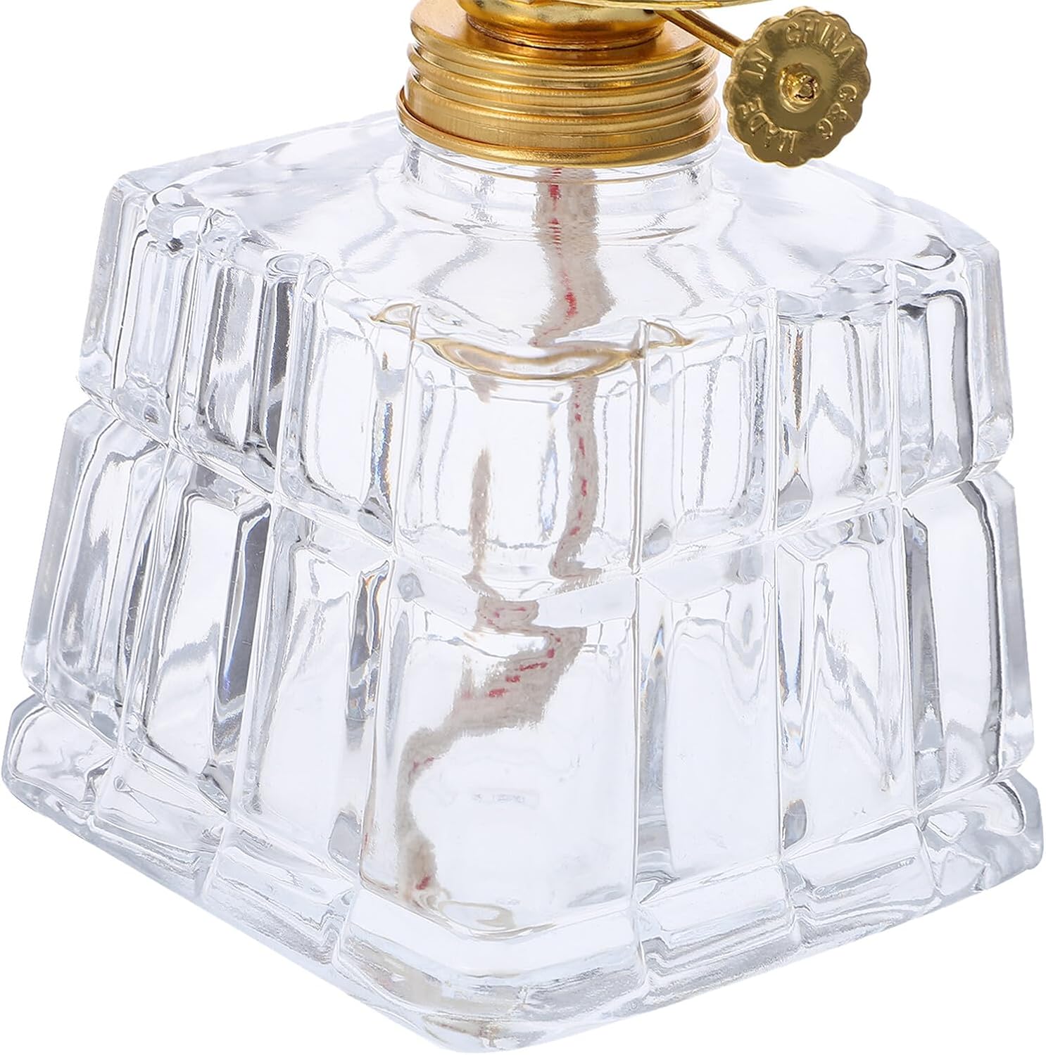 Vintage Square Kerosene Lantern Oil Lamp, Portable Hanging Windproof Hurricane Lamp with Hand Glass for Indoor and Outdoor Rustic Home Décor and Emergency Lighting