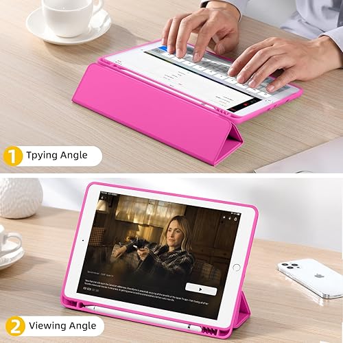 Miniatura 104 de Akkerds - Funda para iPad 10.2 2020, iPad 8ª generación/2019, iPad 7ª generación, con soporte para lápiz. Funda protectora premium con parte trasera