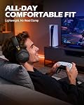 NUBWO G06 Dual Wireless Gaming Headset with Microphone for PS5, PS4, PC, Mobile, Switch: 2.4GHz Wireless + Bluetooth - 100 Hr Battery - 50mm Drivers - Orange
