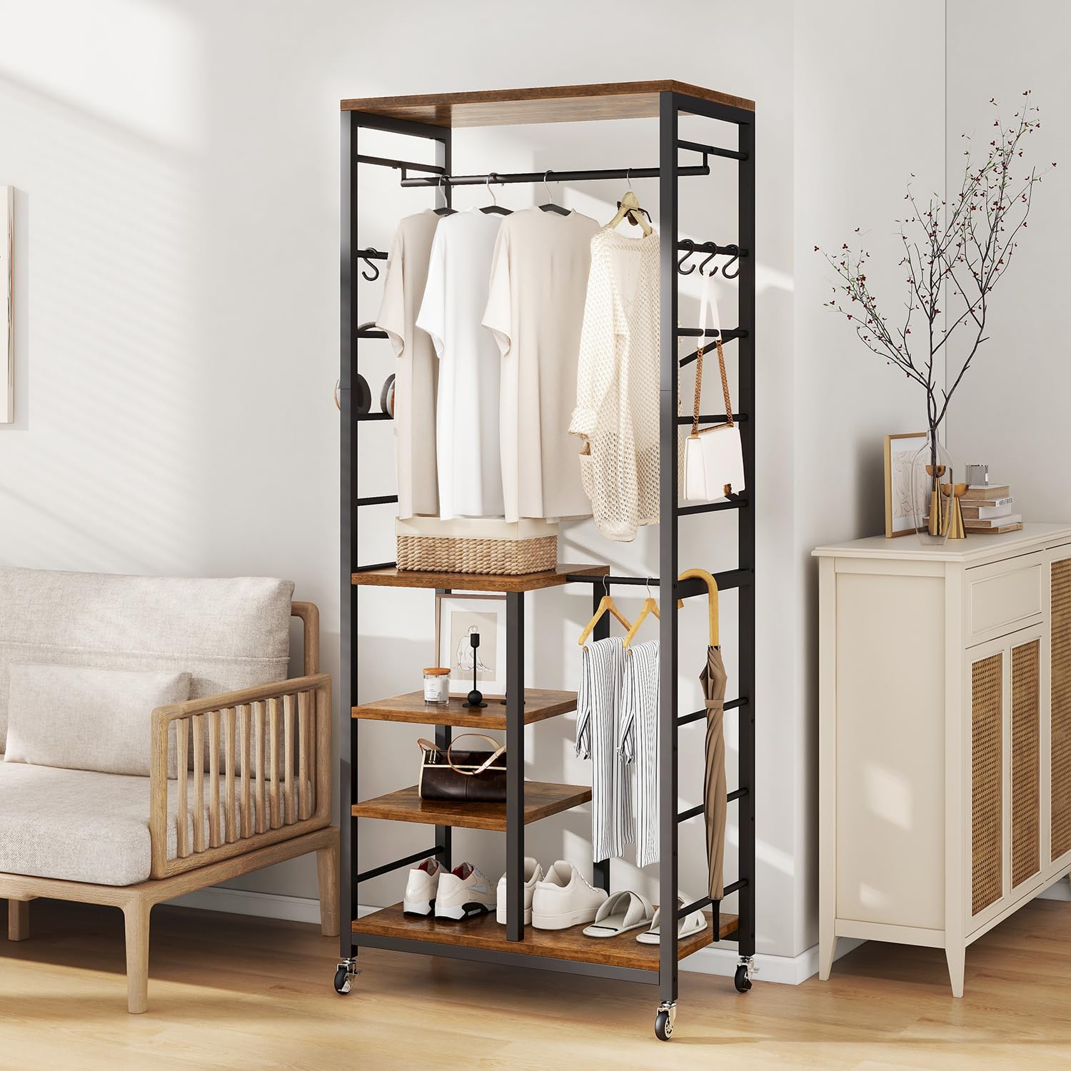 IKEA イケア　マルチハンガーラック ワードロープ　衣類収納　吊るす収納　ハンガーパイプ付きチェスト イケア（IKEA） ワードローブ 洋服ハンガーラック クローゼット