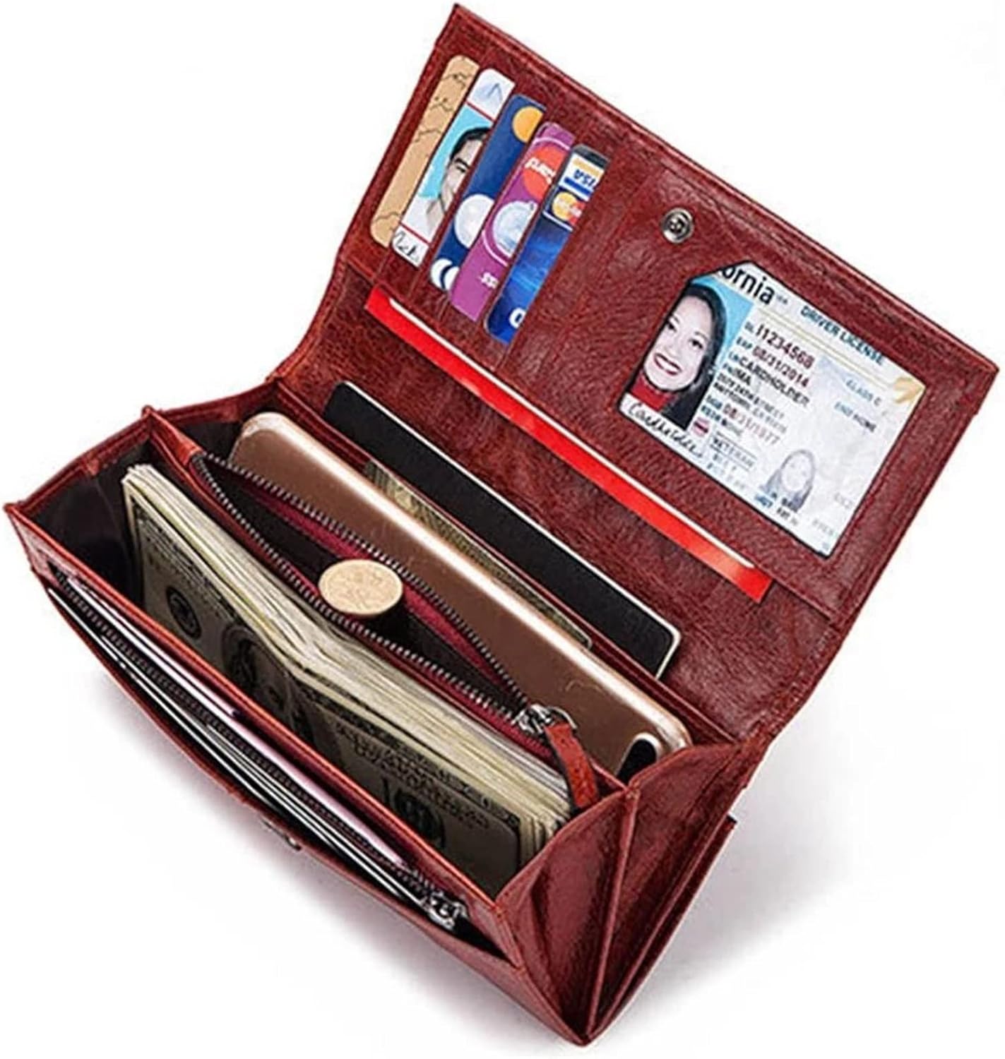 財布 レディース レザー財布 レディース 財布 ロング マルチ カードホルダー 大容量 RFIDウォレット 長財布 大容量