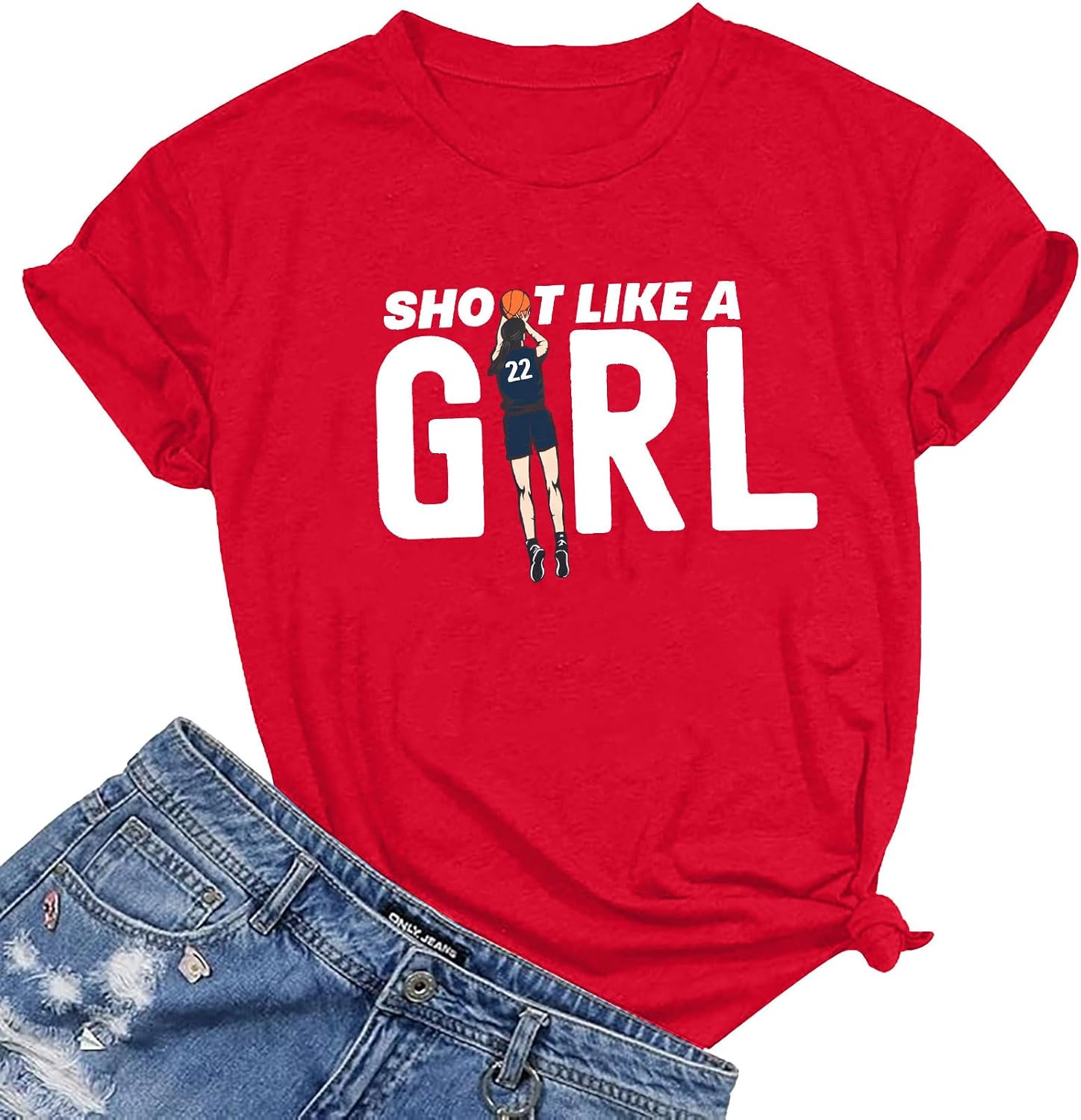 Basketball Shirt Women Basketball Player 22 Top Basketball Fan Love Tee