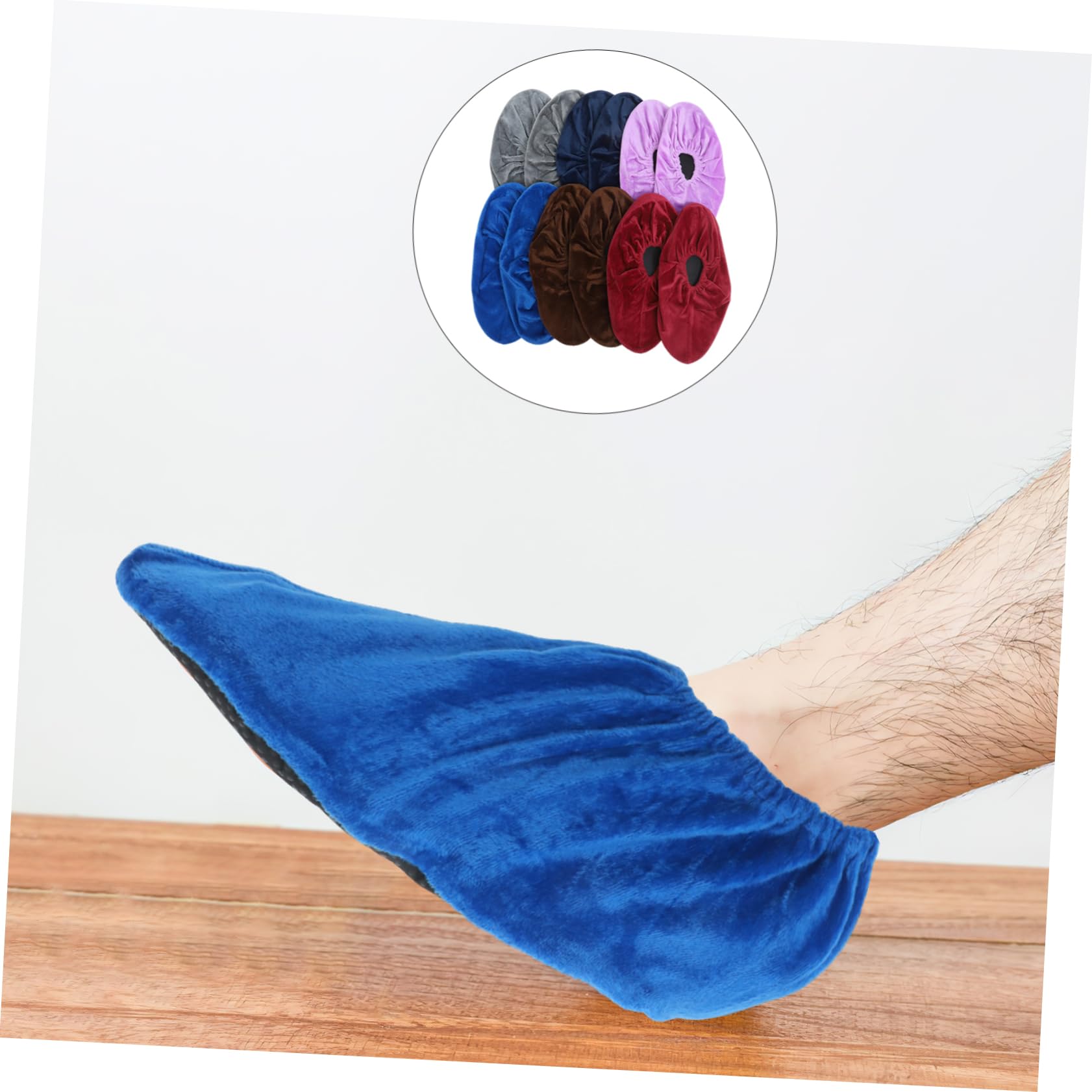 Ipetboom Bowling Shoe Protectors Elastic Band 6 Pairs of Soft Velvet Covers for Sports Shoes