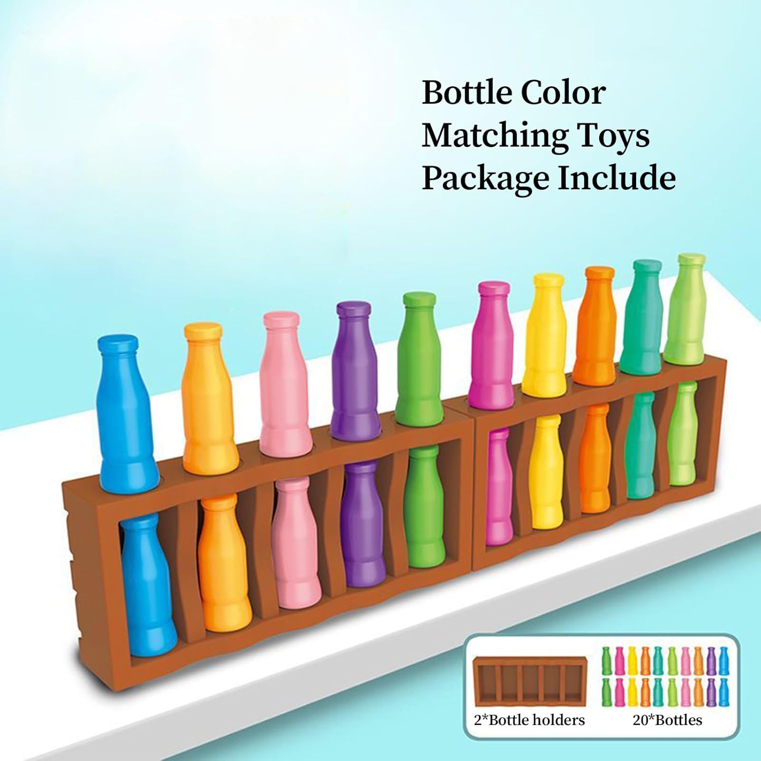 Bottle Color Matching Game,Memory Training Fun Color Match Gameplay - Family Bottle Pairing Board Game - for Travel Camping Holidays Party Night Classroom Backyard