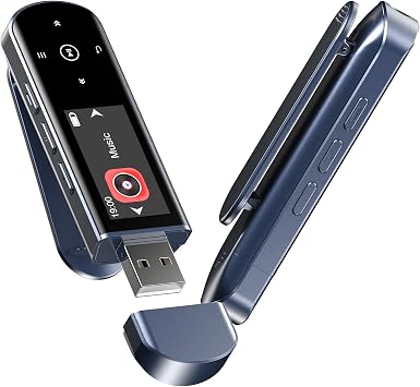 RUIZU 32GB USB MP3 Player with Bluetooth 5.3 & Clip for Sports Running