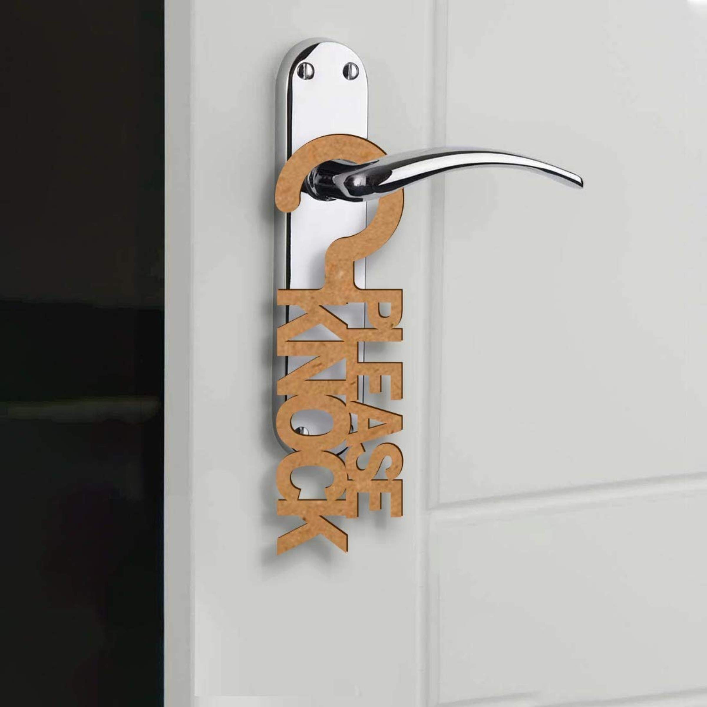 Sticker Hub Please Knock Door Hanger Pack of 2