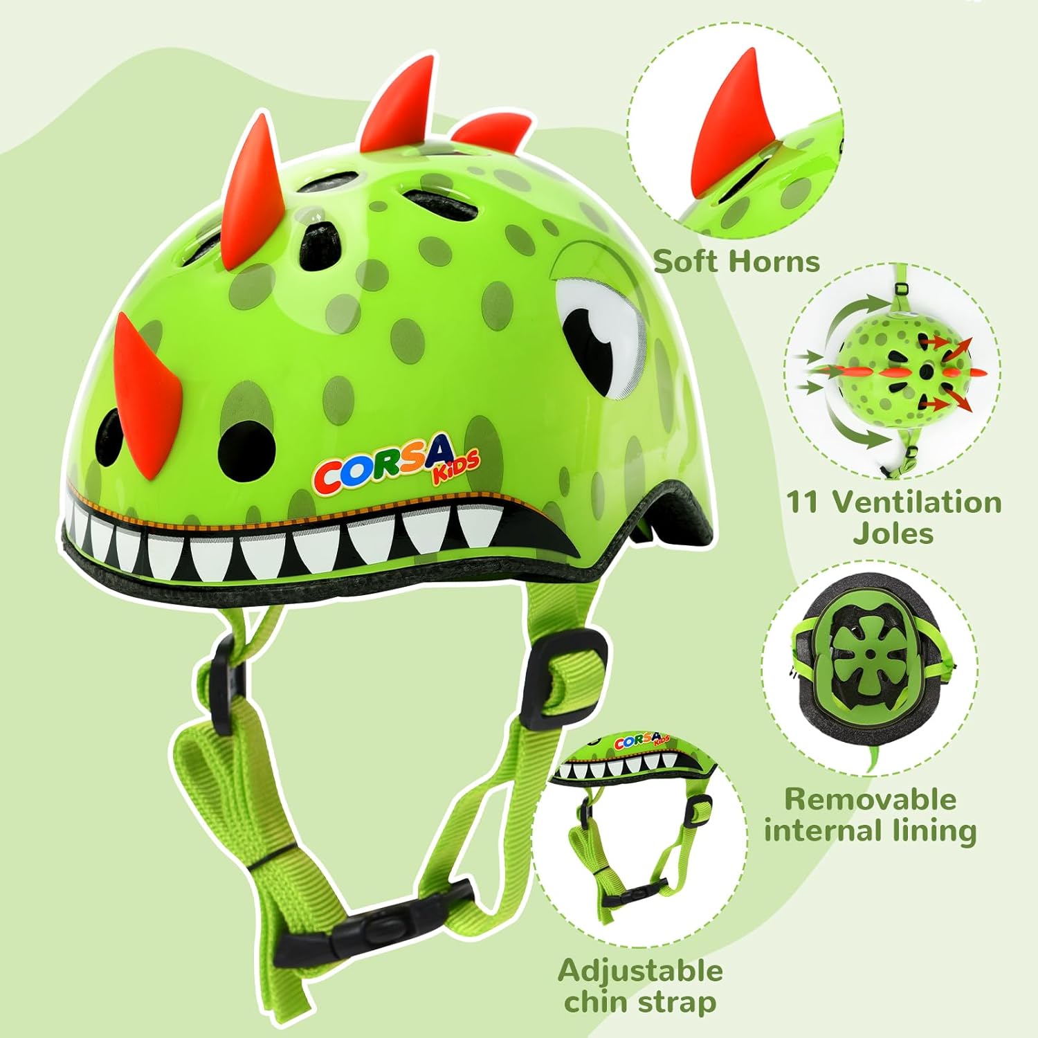 Toddler Helmets 2-4 Years, Lightweight Kids Bike Helmet for Year Boys Girls Multi-Sport Protection with 11 Vents, Child Toddler Bike Helmet for Bicycle Skateboard Scooter Roller
