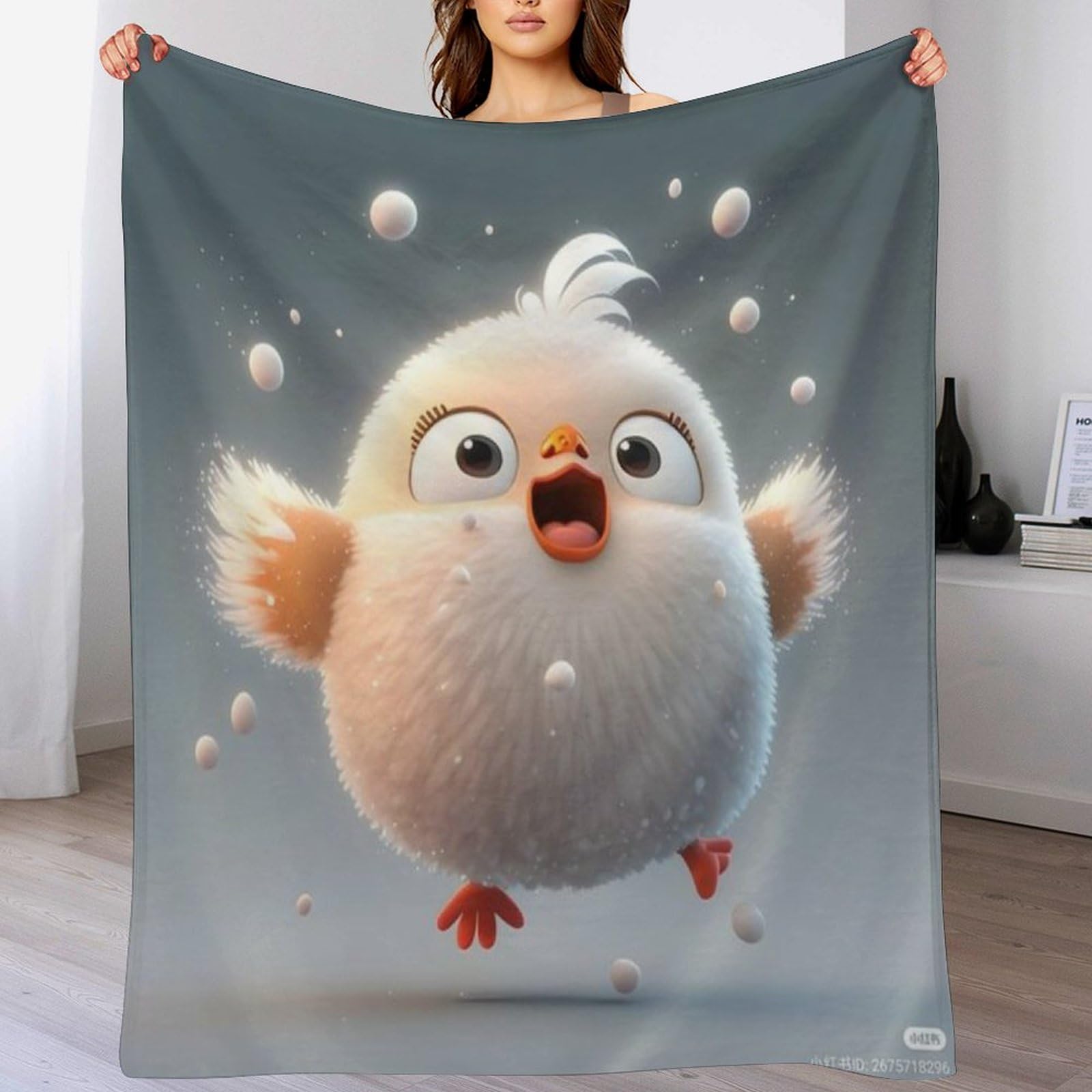 Couverture poulet 3D flanelle pour éliminer les frissons nocturnes au lit