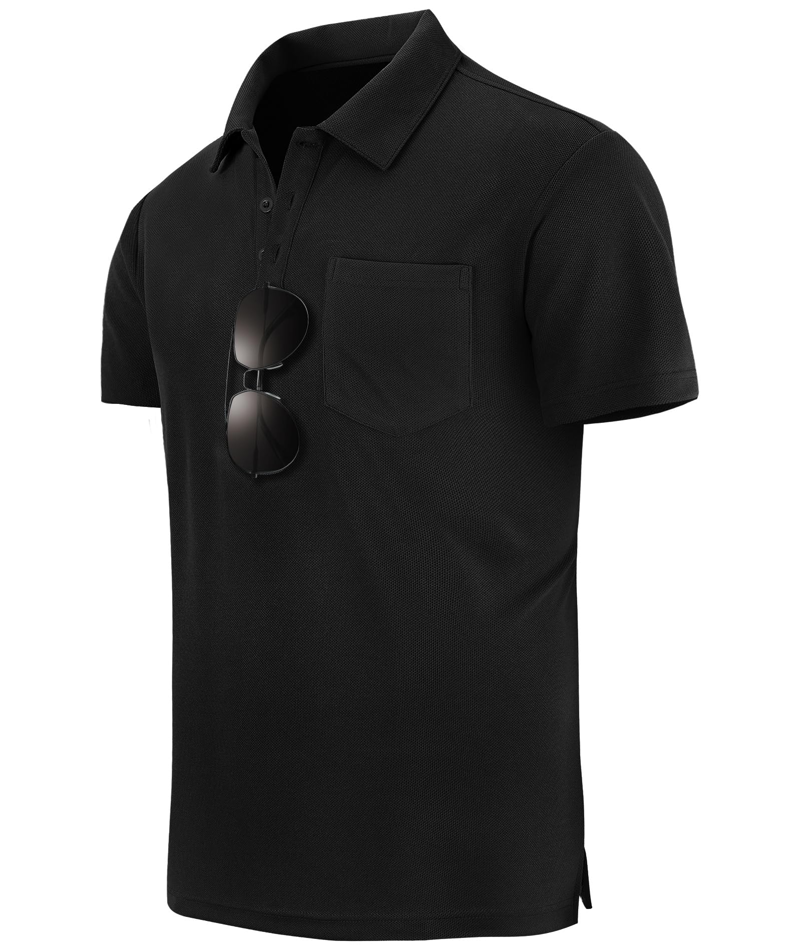 zitysport 3 Pack Polo Uomo Manica Corta Golf Polo Shirt Asciugatura Rapida Traspirante Uomo Camicie Regular Fit Lavoro Polo Camicie Uomo Estate Sport Tshirt Uomo