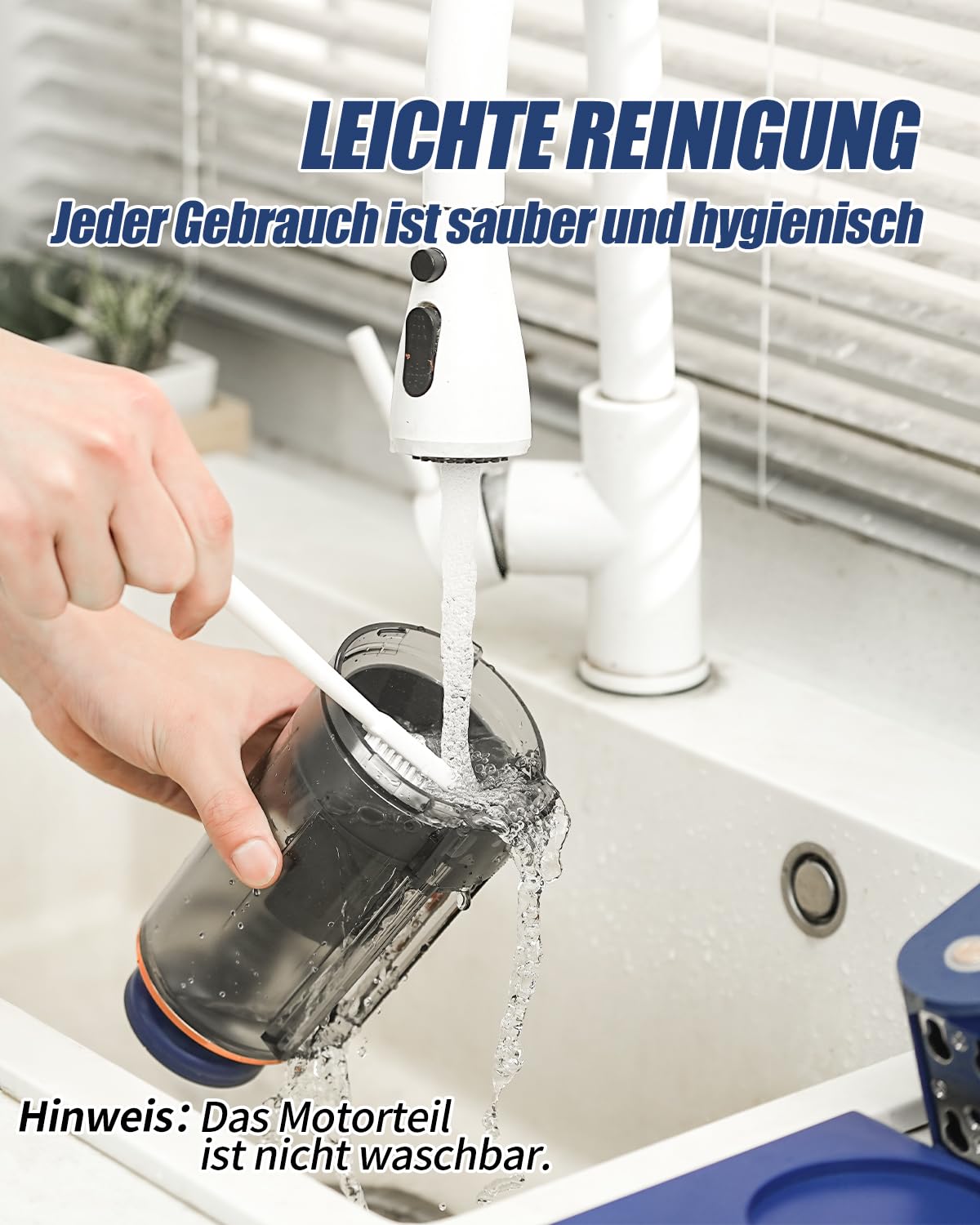 Enleber Slushy Maker Slush EIS Maschine Rasiereis-Maschine Edelstahlklinge Silikoneisfolien Schneeeis-Maschine dunkelblau