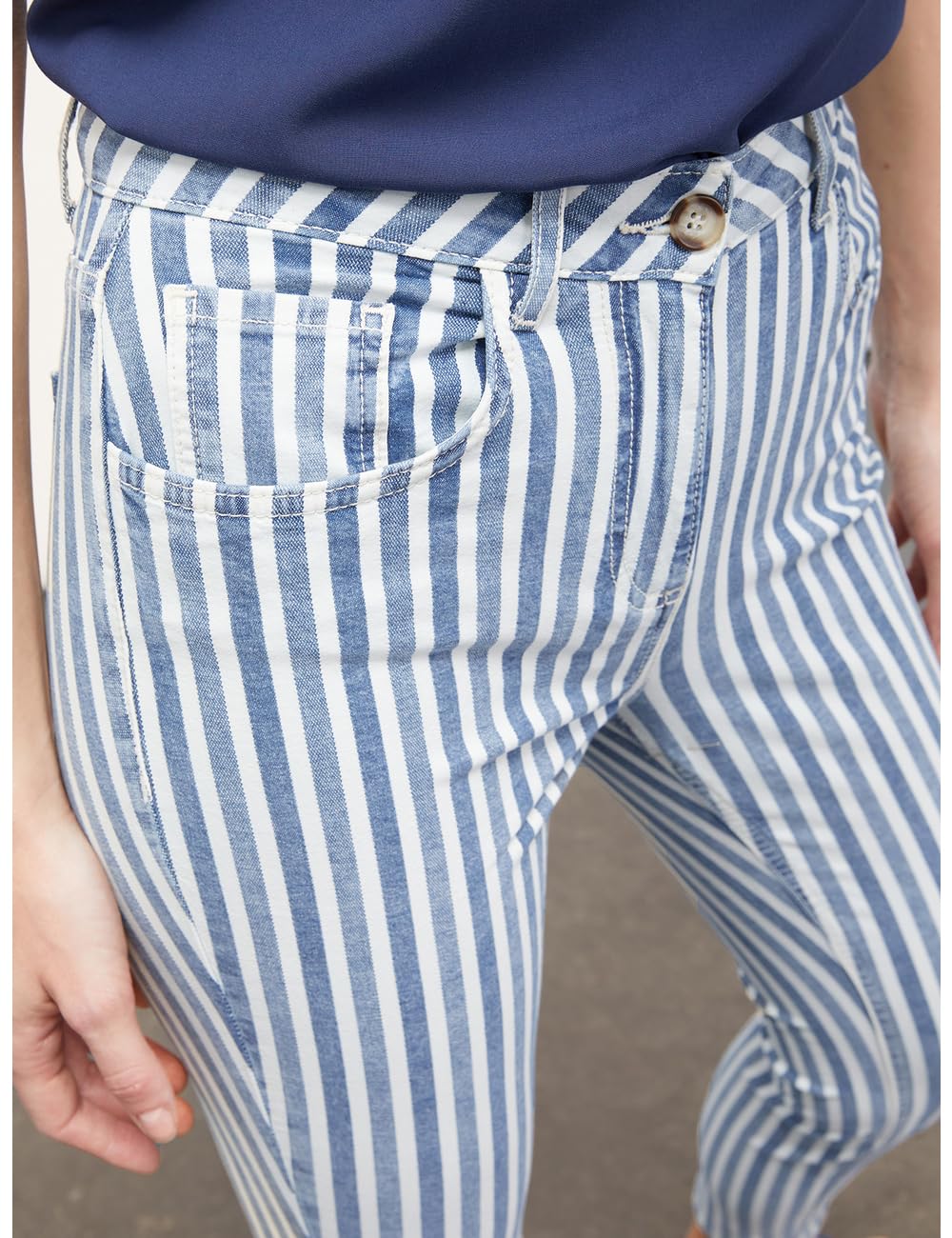 Motivi Striped Skinny Jeans Donna