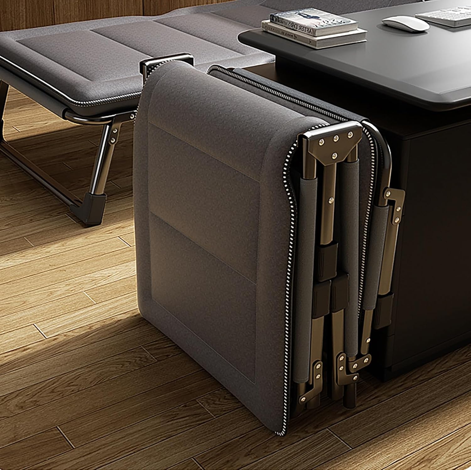 Portable Folding Bed Guest Bed With Mattress, Single Sofa Bed Foldable Bed Fold Away Bed Camp Bed, Anti-slip Fold Out Bed Camping Bed Camp Bed, Steel Frame Load Bearing 200KG, 170×60×30cm ( Color : Co