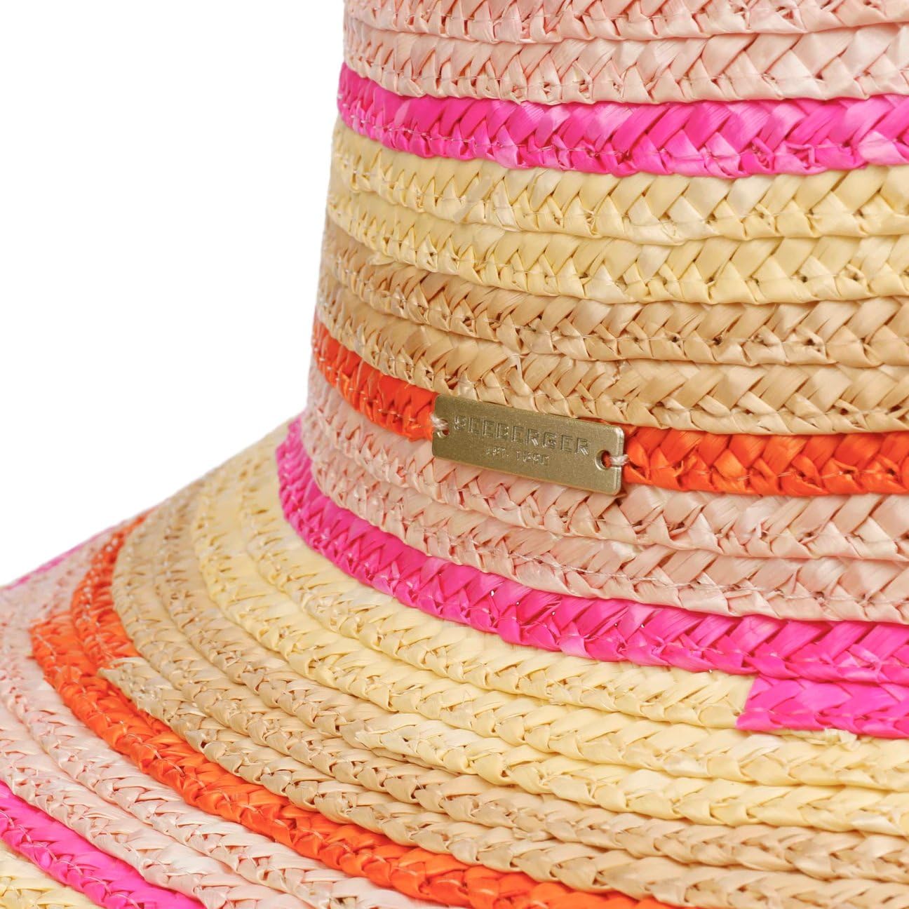 Seeberger Sombrero de ala Ancha Tavila Mujer - Trenzado para el jardín Sol Verano Primavera/Verano