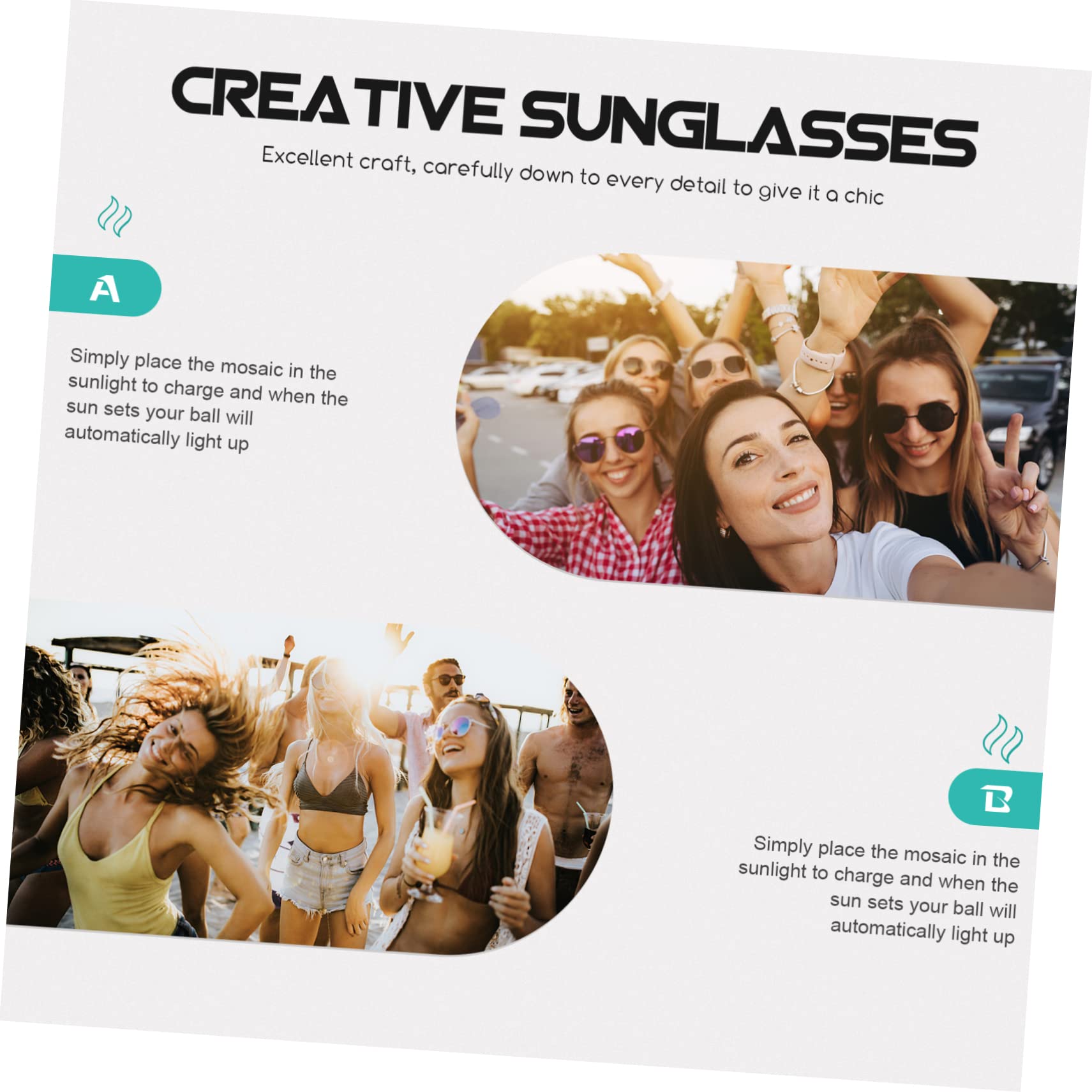SOIMISS Schneeflocken-Sonnenbrille kleine Sonnenbrille Herren- für Herren faschingsbrille karnevalsbrille weihnachtsdeko lustige Partyglas Metall Weiß