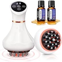 Lymphatic Drainage Massager, Anti-Cellulite Massage Tool | 9-Level Heat & Vibration, For Relaxation, Reduce Stretch Marks, For Legs, Arms & Belly