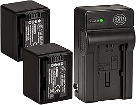 BM Premium 2 BP-727 Batteries and Charger for Canon Vixia HFR80, HFR82, HFR800, HFR70, HFR72, HFR700, HFM500, HFR30, HFR3...