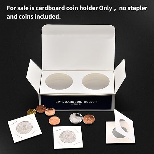 Miniatura 3 de Monedas Flips 300 unidades, 6 tamaños surtidos, 2 x 2 pulgadas, colección de cartón, suministros de cartón, fundas de exhibición para álbumes de