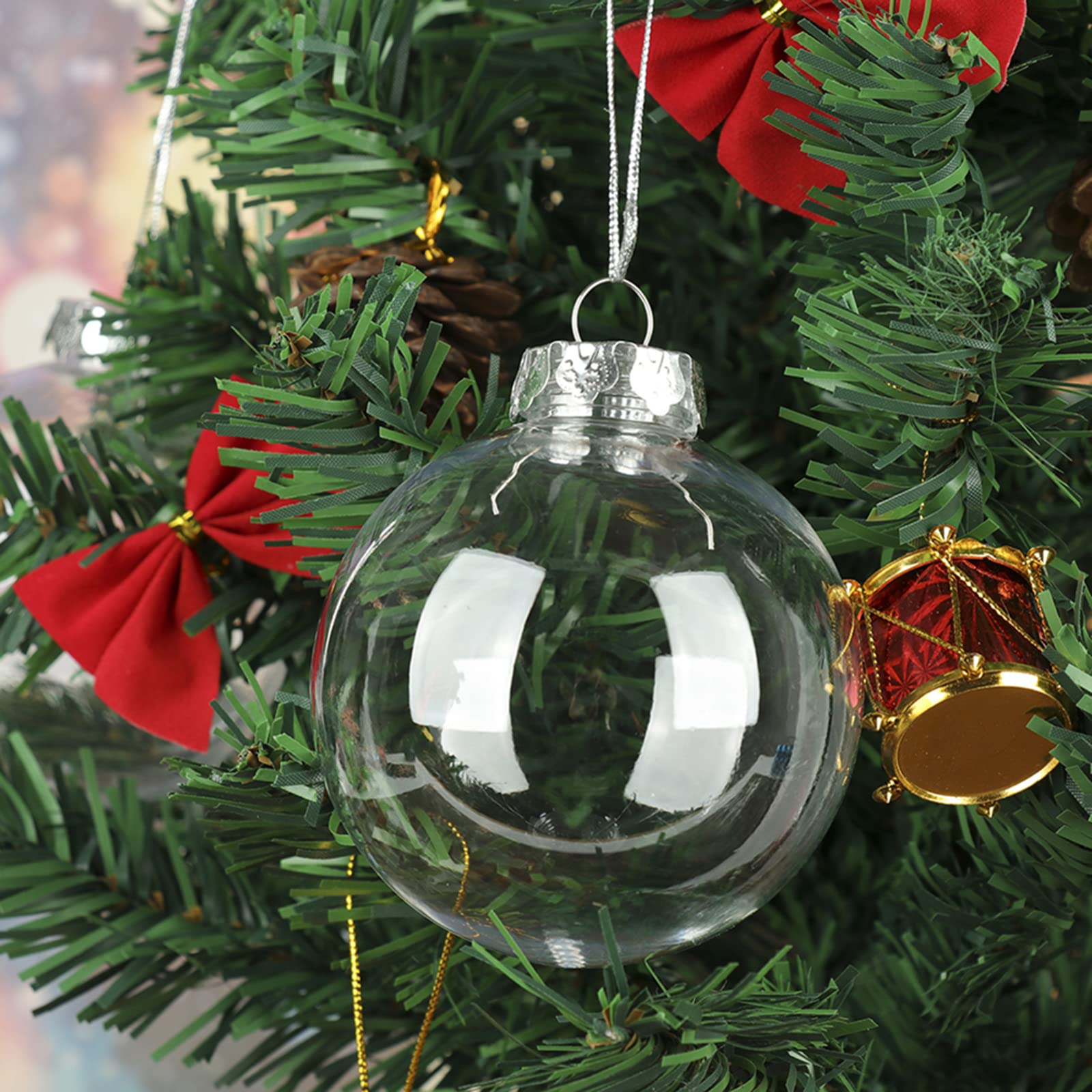 Palline Acriliche Trasparenti Vuote 10cm - Confezione Da 10 Pezzi, Apribili, Per Decorazioni Fai Da Te, Natale E Feste