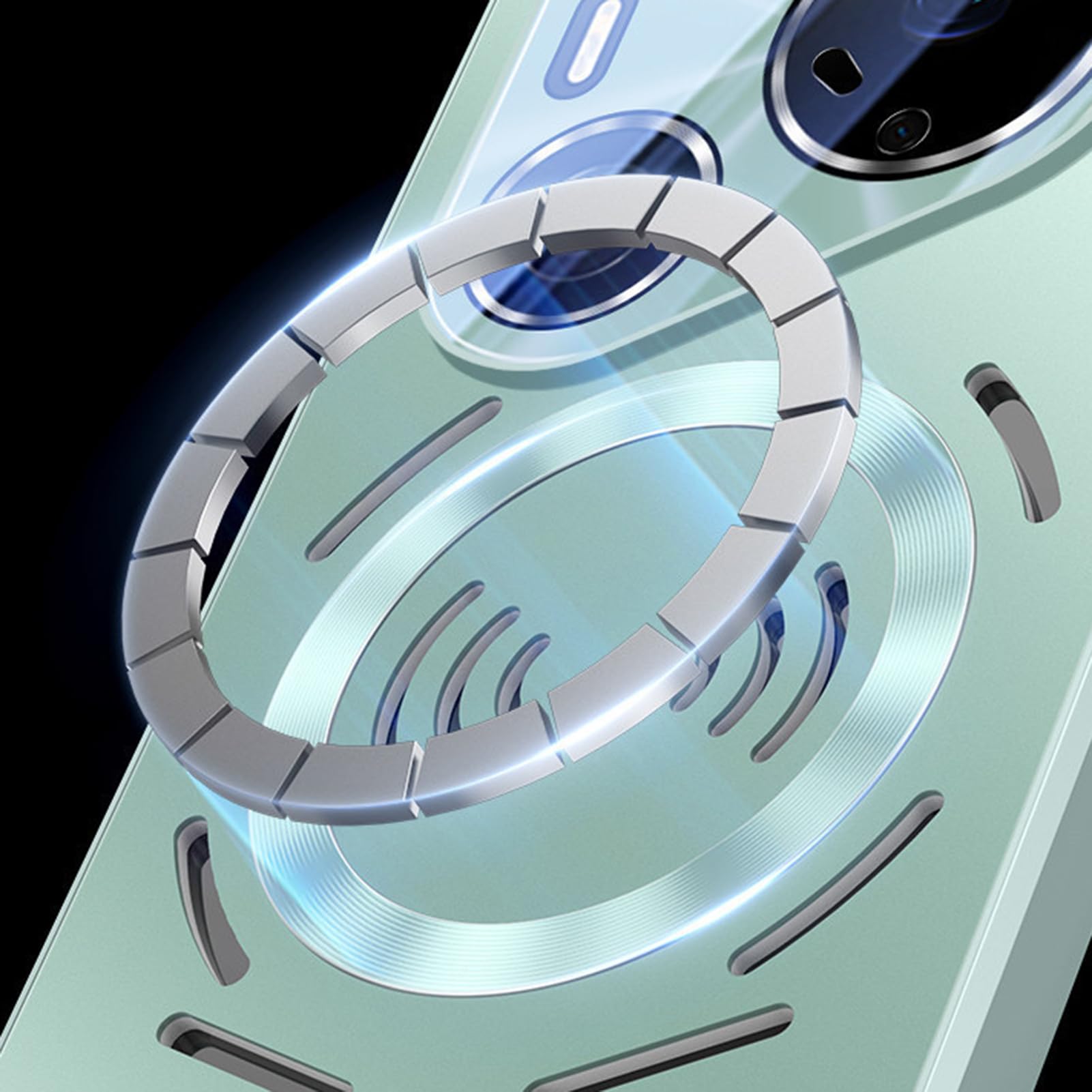 Magnetyczne etui do Huawei Pura 90 Pro Max/90 Pro/90, bezprzewodowe ładowanie rozpraszające ciepło obudowa aparatu antywstrząsowa pusta osłona, pomarańczowy, 90