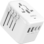 Universal Travel Adapter, DIWILI International Power Adapter, 5 in 1 European Travel Plug Adapter W/ 3.5A 2xUSB-A and 2xUSB C Wall Charger and Worldwide AC Outlet for Europe USA UK AUS Asia