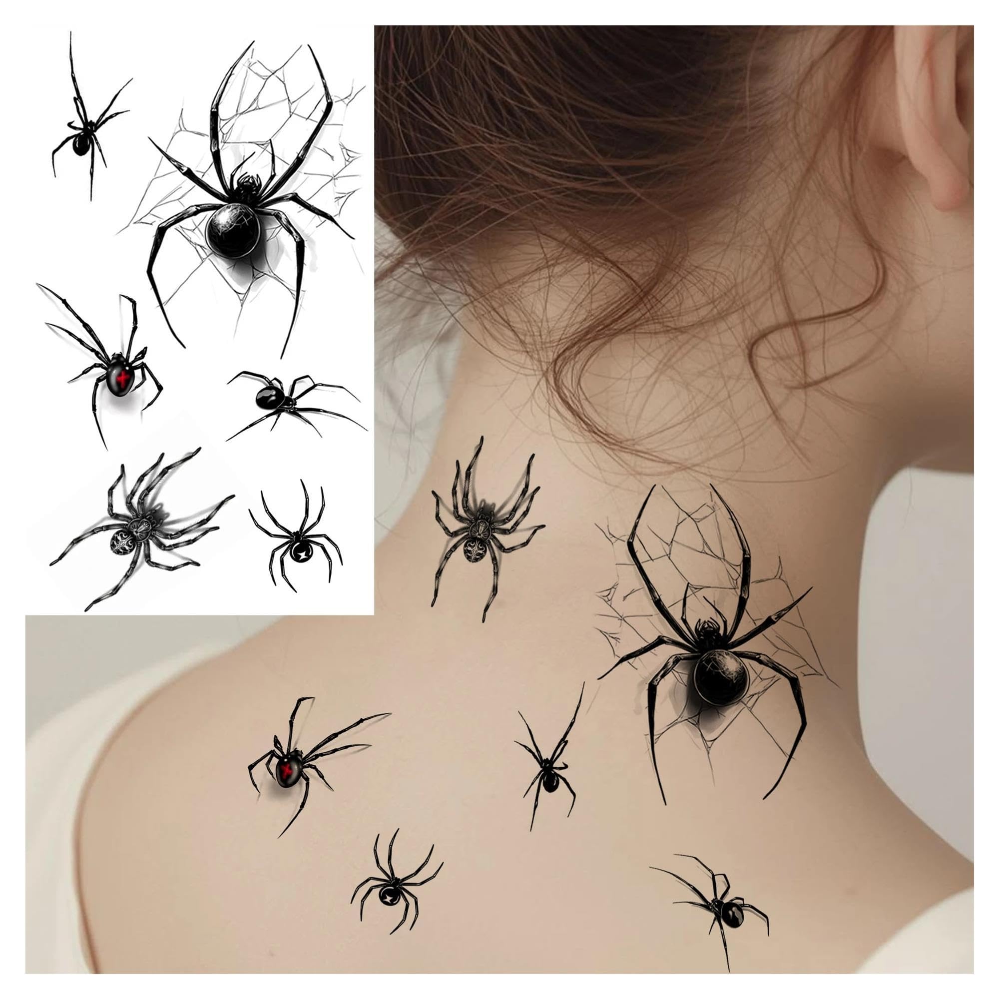 Tatuajes Telaraña Murciélago Góticos Halloween Adultos