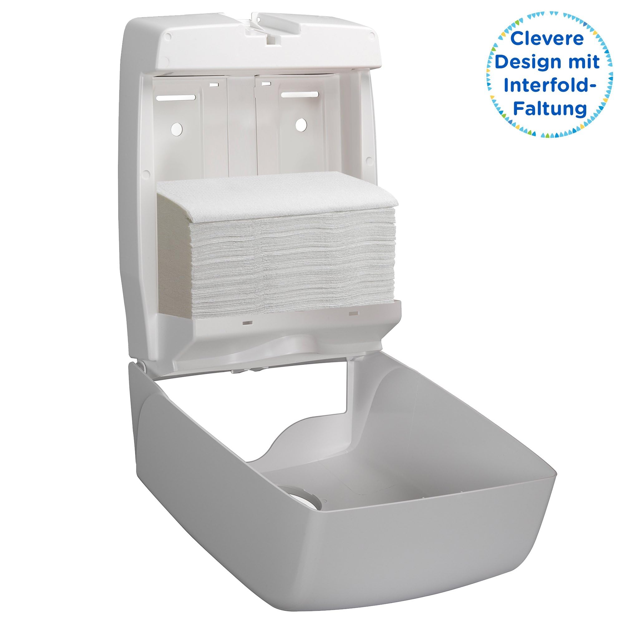 Kleenex Ultra große Papierhandtücher mit Interfold V-Falz 6778, 2-lagige Papiertücher, FSC-Papier, 15 Packungen x 124 Handtücher (1.860 Falthandtücher), Kompatibel mit Standard-Papiertuchspendern