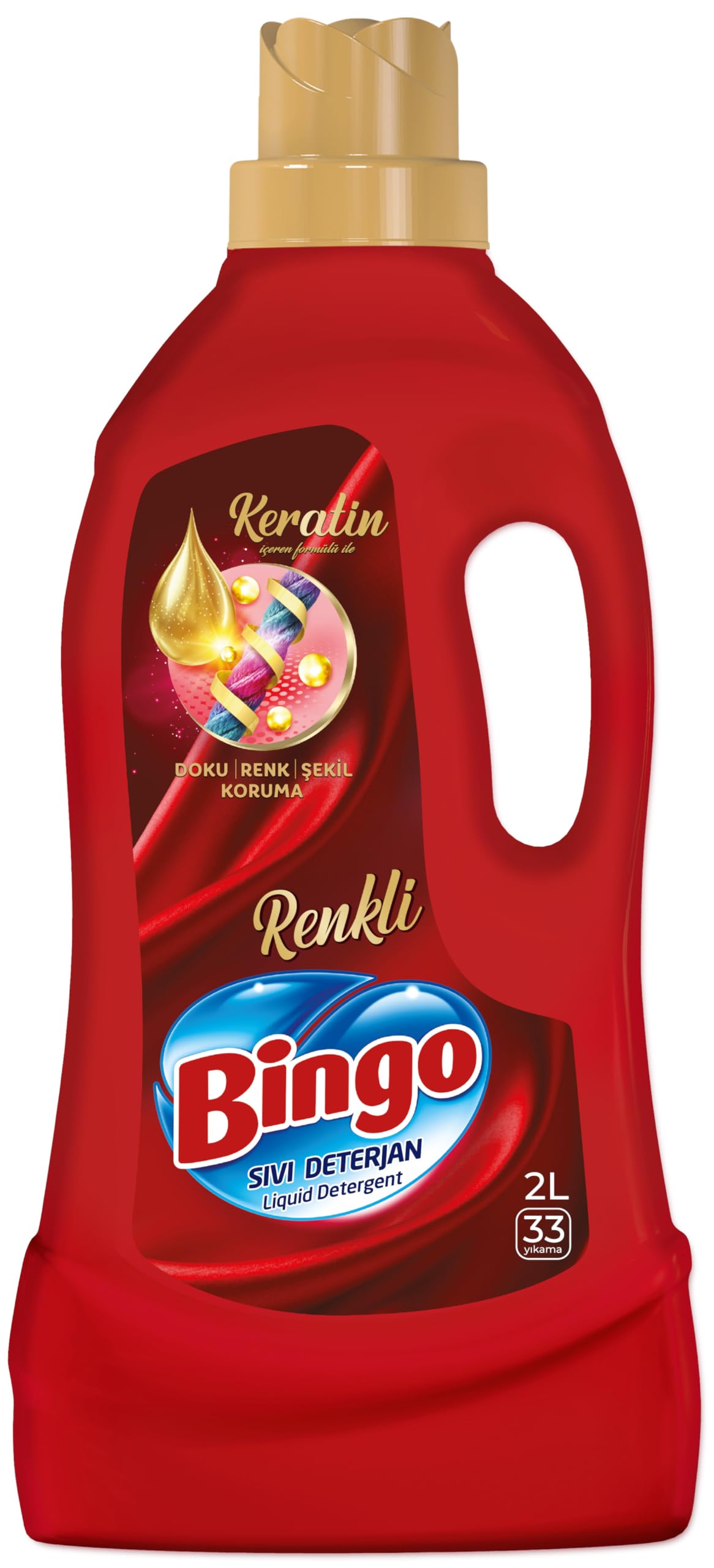 Bingo Sıvı Çamaşır Deterjan Bakım Renkli 2000 ml 33 Yıkama