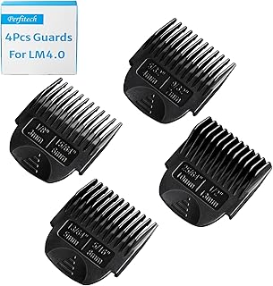 Guards Compatible with Manscaped The Lawn Mower 4.0 , 4pcs, Cutting Length from 1/8” to 1/2”