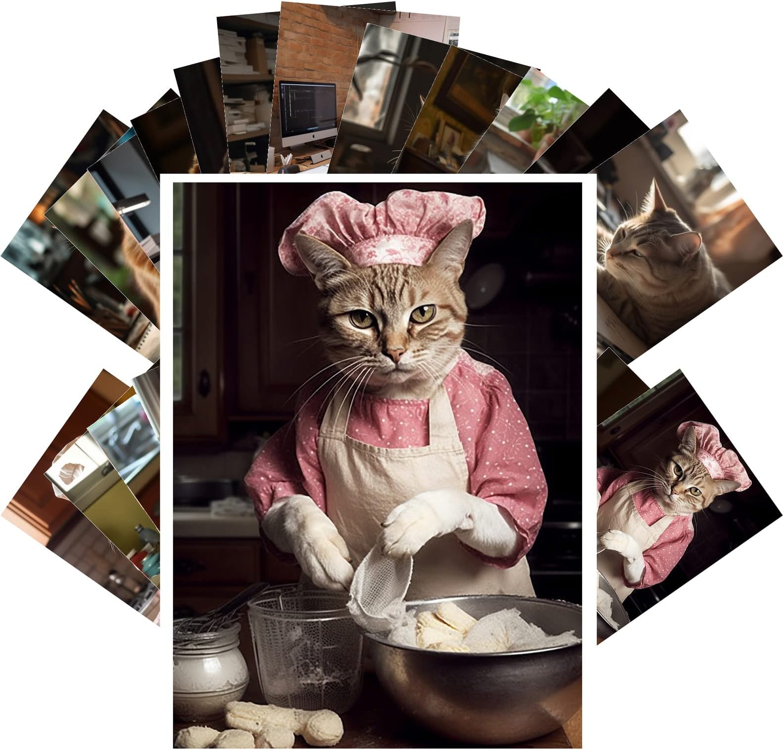 Nuanchu 80 Pcs Vintage Christas Cards Bulk 4 X 6 Inch City Snow Scene - View #6