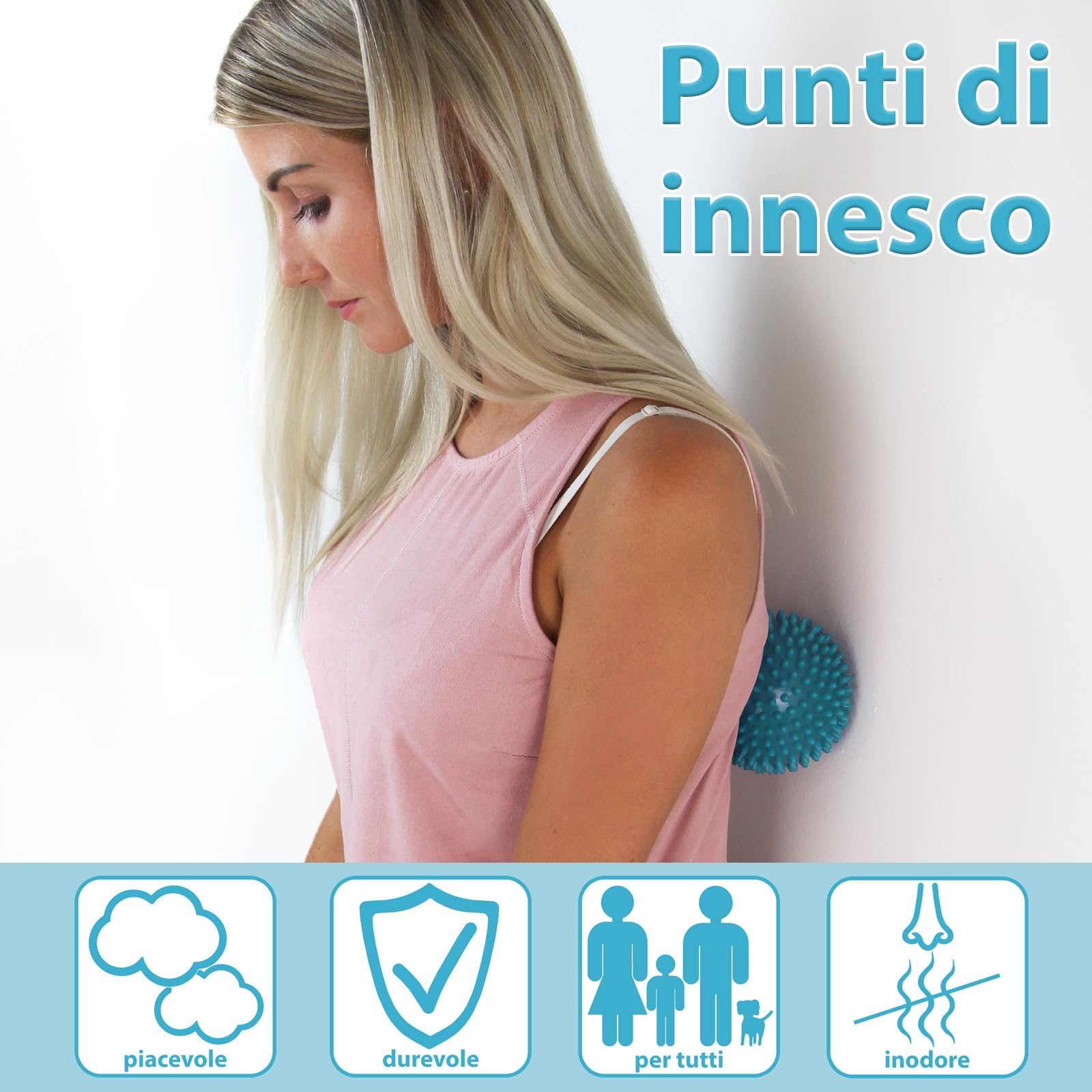 ALPIDEX Palline per massaggio set di 5 - lacrosse, peanut e trigger point | diverse durezze | e-book incluso