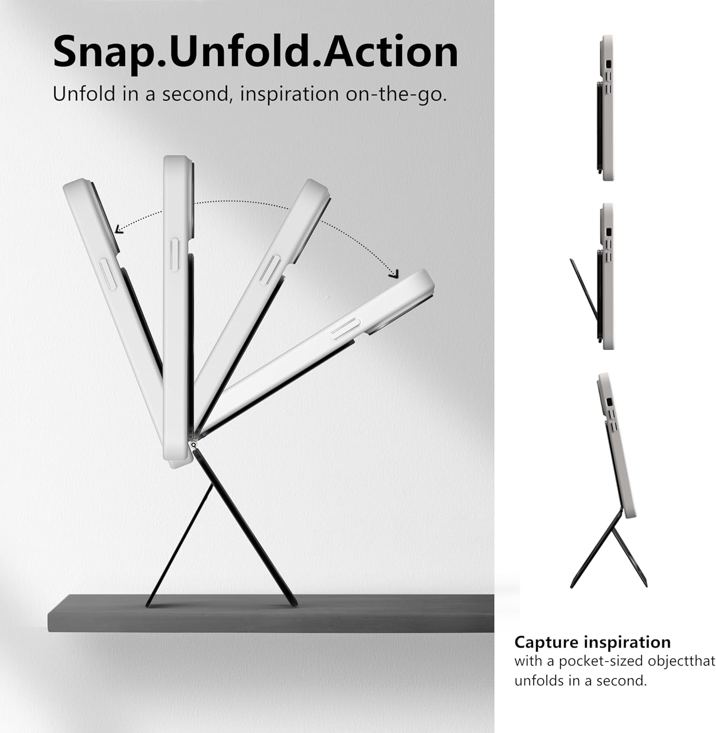 Magnetic Tripod for iPhone, Aluminium Phone Tripod Stand Compatible with Magsafe iPhone 17/16/15/14/13/12 Series, Foldable Strong Magnetic Phone Stand & Travel Essentials Accessories