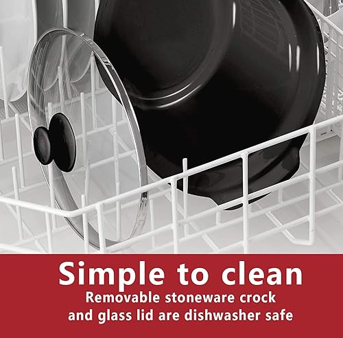 Miniatura 6 de Olla de cocción lenta eléctrica portátil de 6 cuartos - Sirve a más de 7 personas