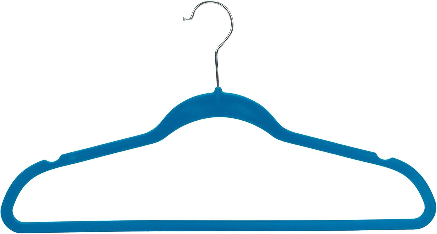 Simplify Slim Velvet Clothes Hangers | 25 Pack | Non-Slip | Shirts | Suit | Pants | Dresses | Garments | Closet Storage & Organization | Durable | Neon