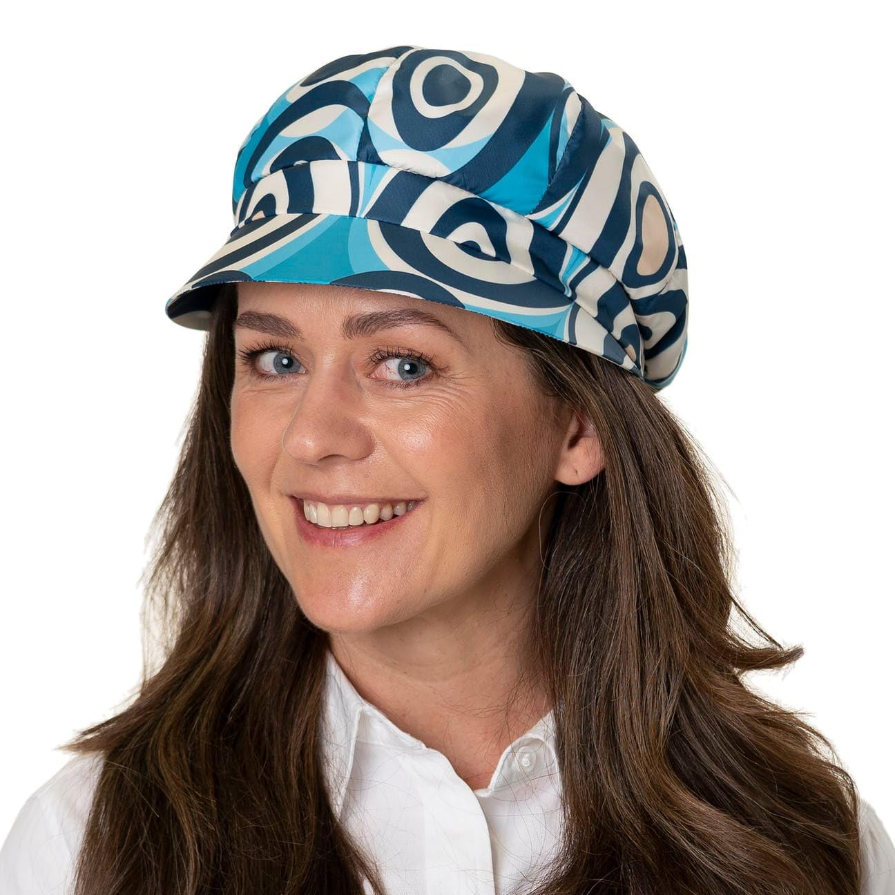 Lipodo 1970s Newsboy Cap Women Blue One Size