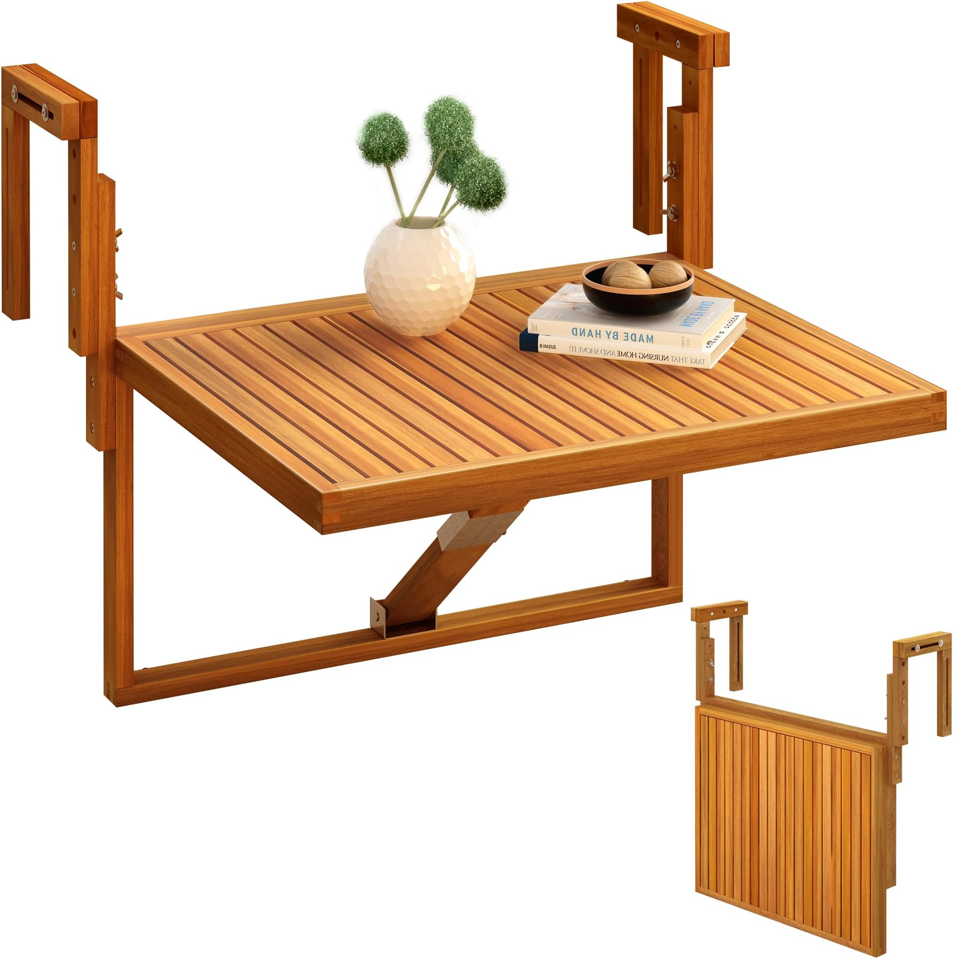 INTERBUILD REAL WOOD Toronto Balcony Table, Golden Teak